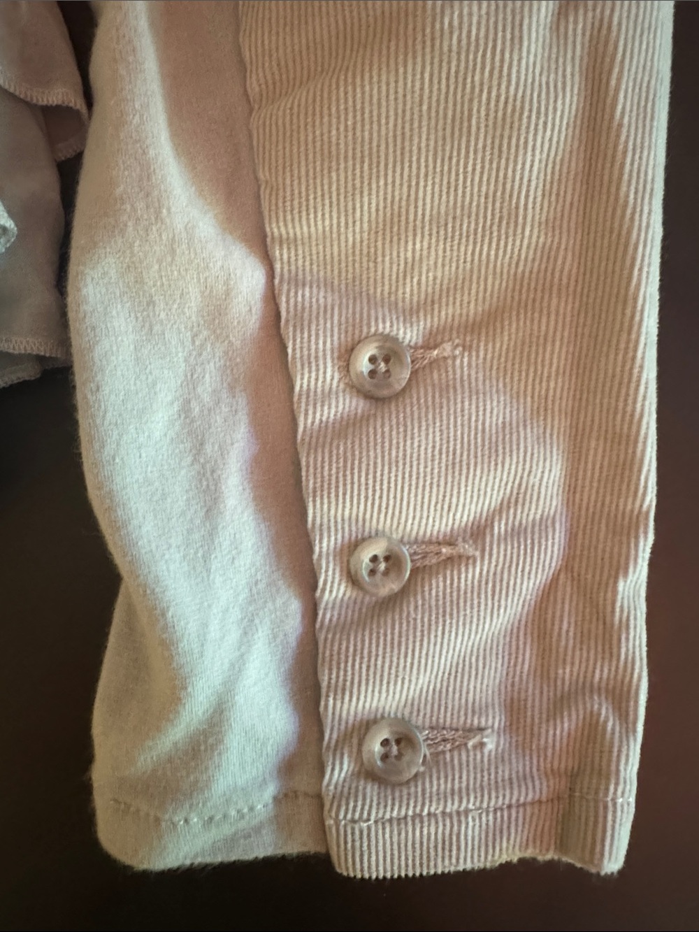 Women’s Cream Ruffle Hem Button-Front Jacket - Picture 5 of 5